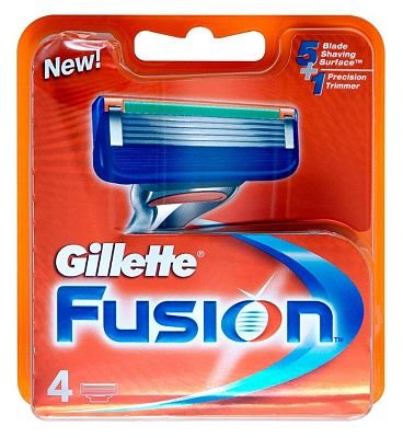 Image of Gillette Fusion Razor Blades 4 Pack