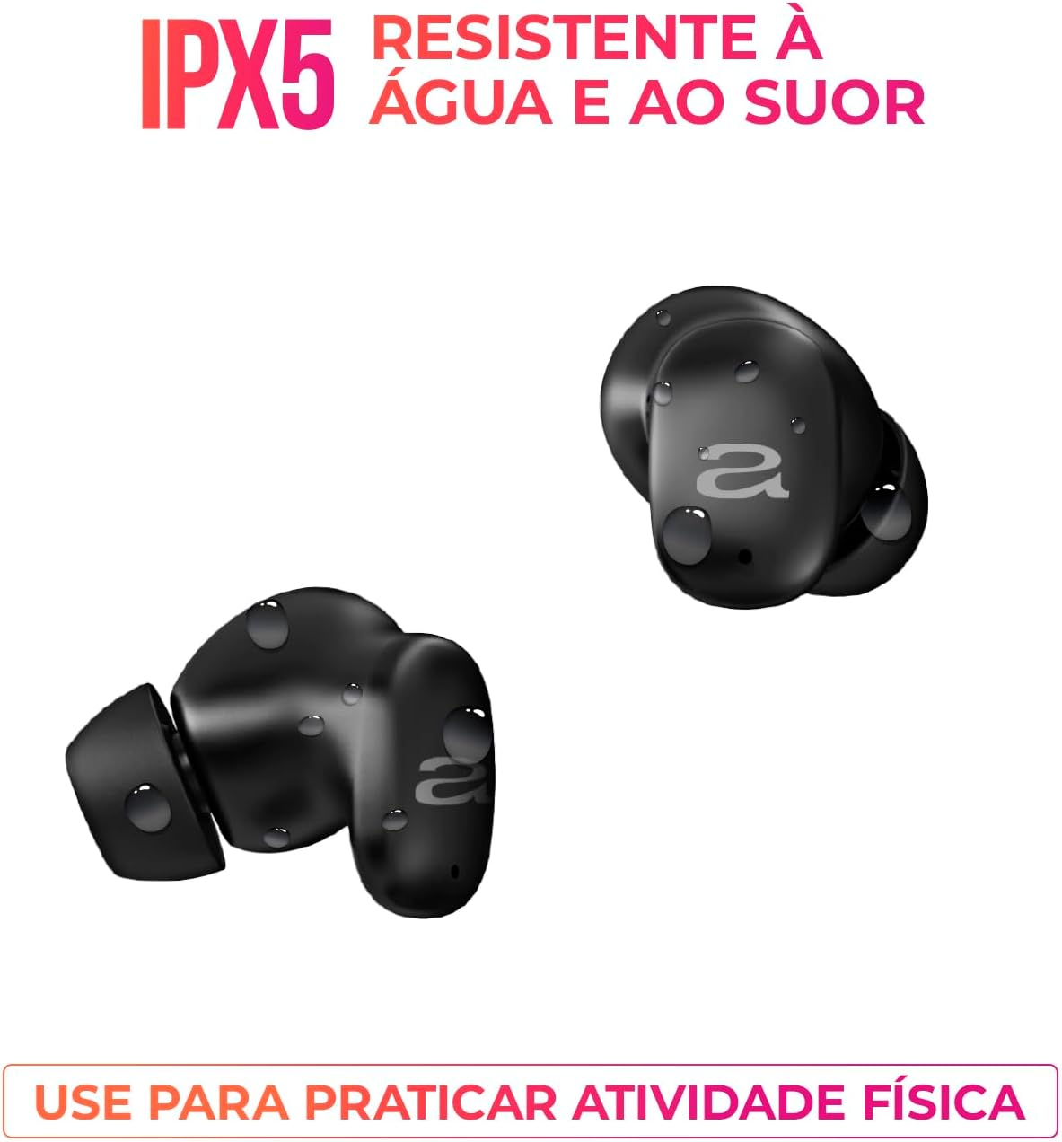 51Ccsz6OoBL._AC_SL1500_ AIWA, Fone de ouvido EB-03-B, Bluetooth, c/cancelamento de ruído, 25 horas de bateria, IPX5, sem fio