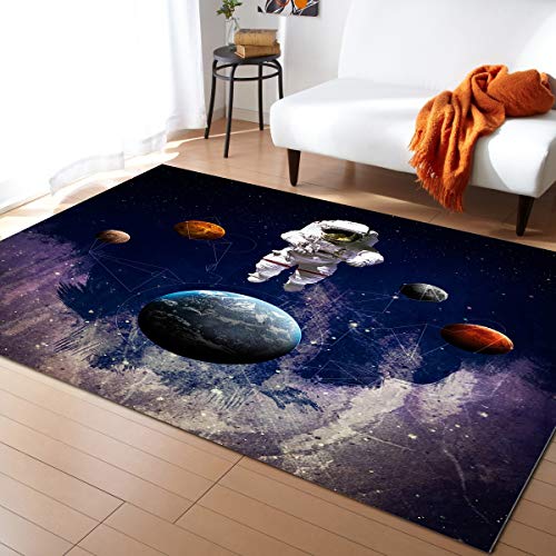 Area Rug for Bedroom Living Room- Cool Astronaut Mysterious Dreamy Starry...