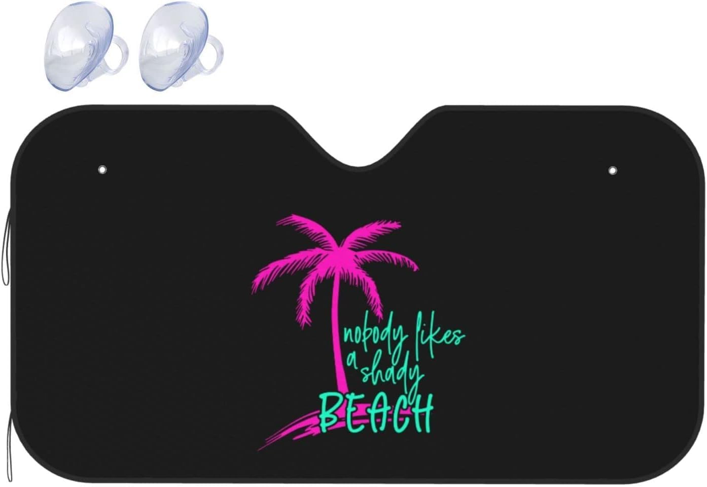 Nobody Likes A Shady Beach Car Windshield Sun Shade Keep Your Vehicle Cool, for SUV Cars Trucks Universal Sun Shade