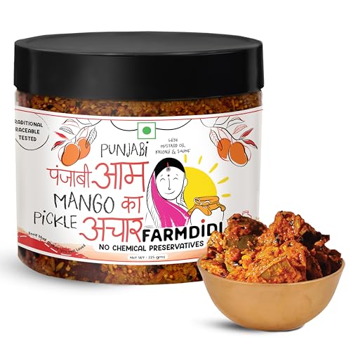 FarmDidi Punjabi Mango Pickle 325g in Fresh | Homemade Sour & Sli...