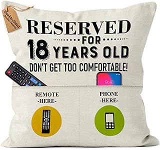 Kies®GIFT(Double-Sided) 18th Birthday Gifts for Girls Birthday Gifts for Boys Customised Gift Pillow Covers 45 X 45 Cm Sister Gift Happy Birthday Ladies Gifts Ideas Friendship Gifts for Women