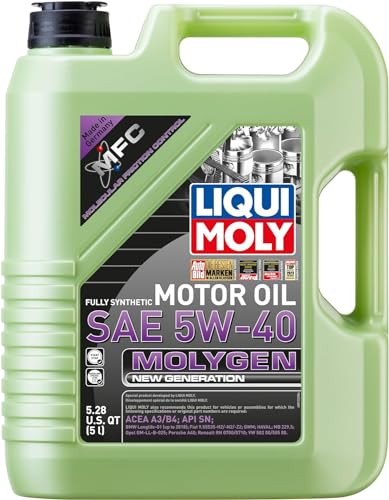 Image of Liqui Moly 20232 Molygen New Generation 5W40 Motor Oil - 5 Liter (Pack of 4)