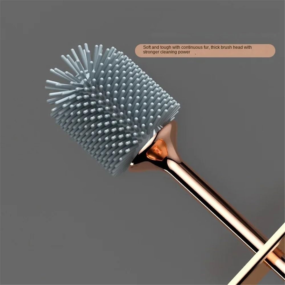 Escobilla WC Cepillo de baño Colgante, cerdas de Goma termoplástica, Juego de cepillos de baño y Soporte Escobillero