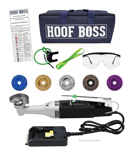 Hoof Boss - Goat Hoof Trimmers Complete Mobile Set - Requires 20 Volt Battery Not Included - Goat Hooves Trimmer Tool Kit