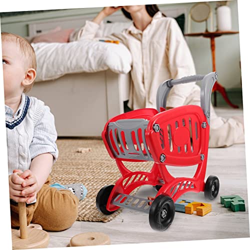 BESPORTBLE Mini Shopping Cart for Kids Toddler Role Play Toy Pretend Play Grocery Cart Simulation Shopping Trolley Kids Toy