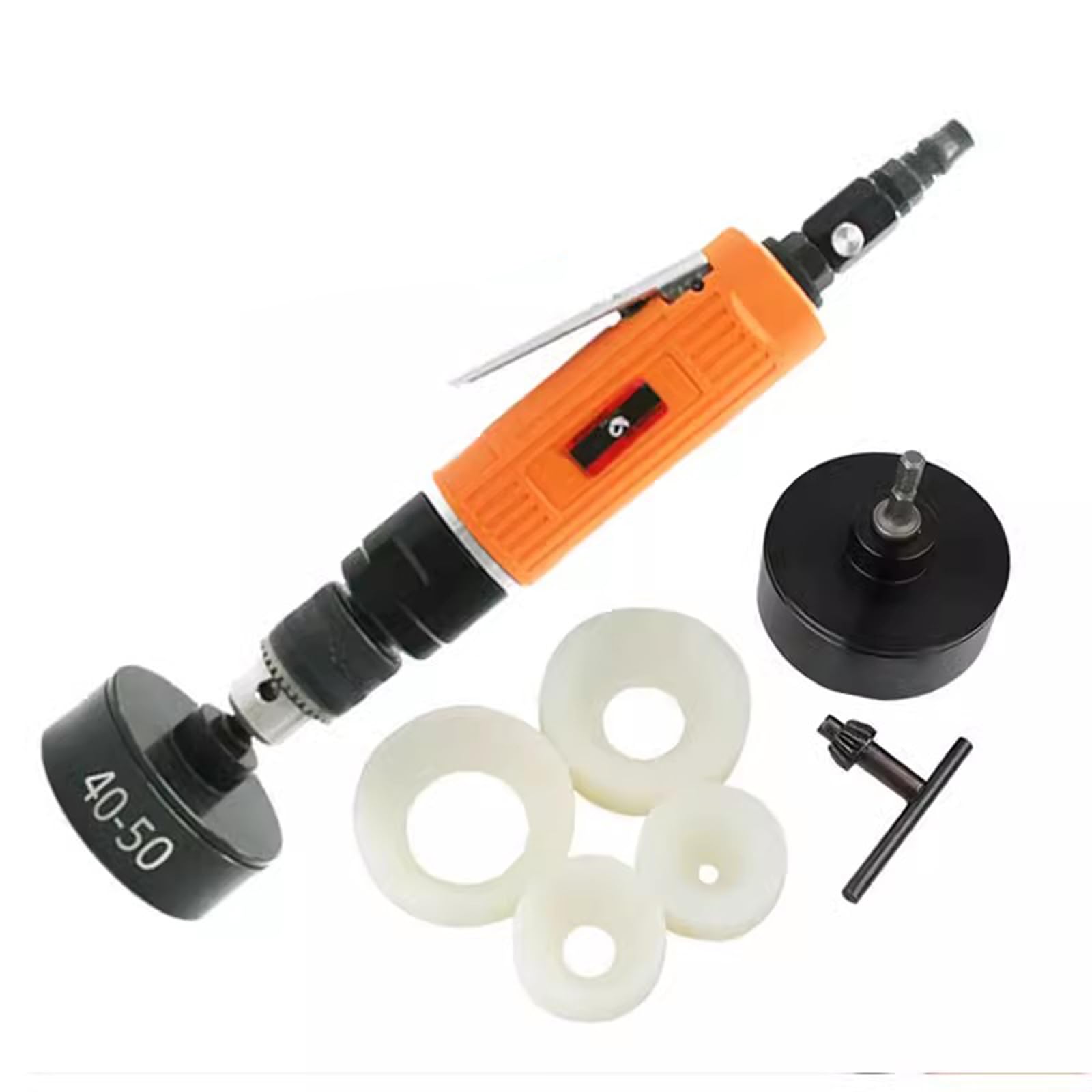 Tappatrice Pneumatica per Bottiglie, Tappatrice a Vite Portatile, velocità Regolabile 2500 Giri/min, con 6 Teste di Tappatura, per Tappi per Bottiglie Φ10-50 Mm