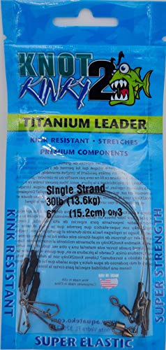 Aquateko K2K050123 12-Inch 50-pound Knot 2 Kinky Pre-Tied Leader miniatura 1