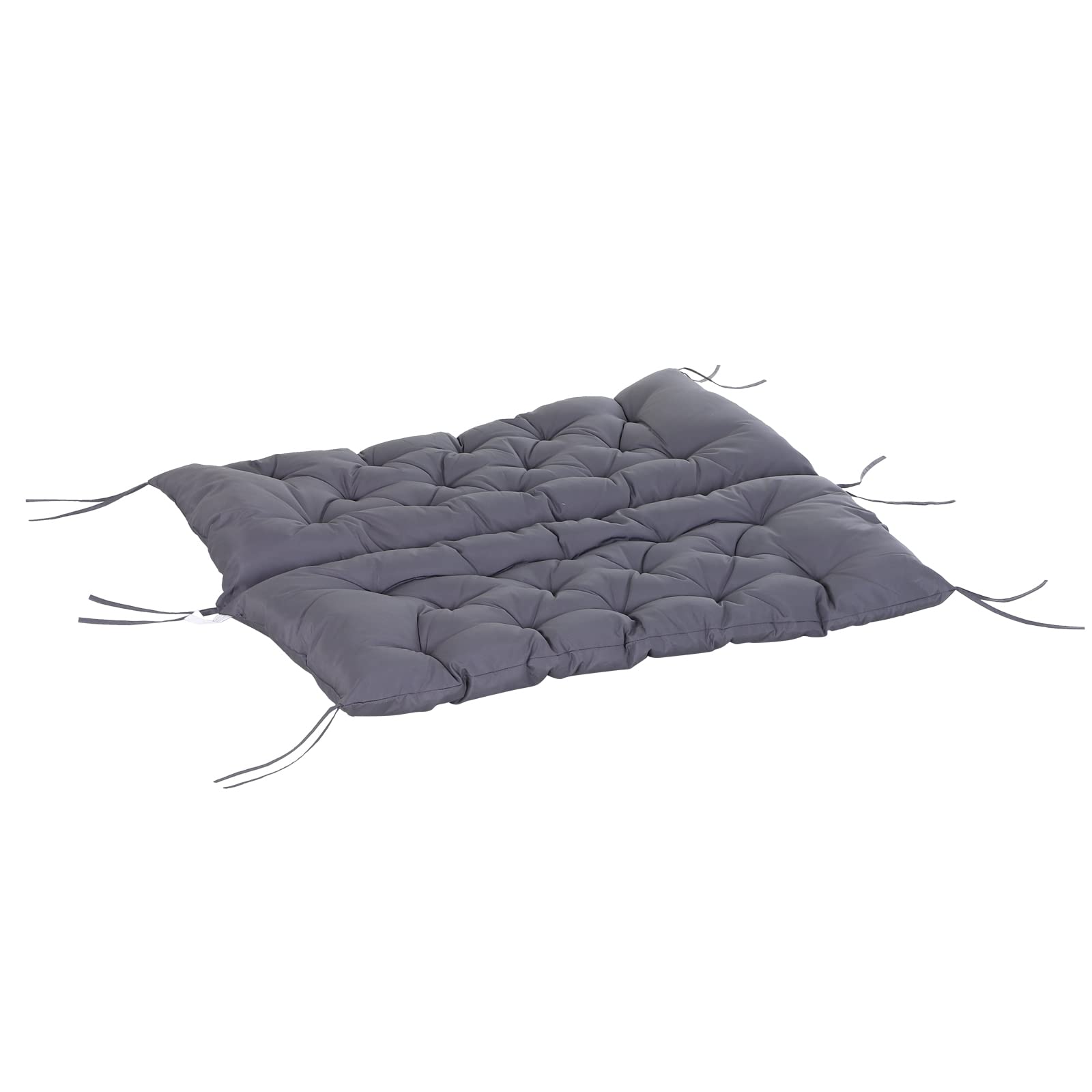 Outsunny Coussin Matelas Assise Dossier Grand Confort 132x110x10 cm Gris
