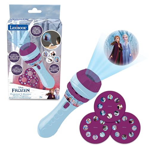 Lexibook - La Reine des Neiges - Projecteur à Histoires Frozen, Lampe Torche et projecteur avec 3...
