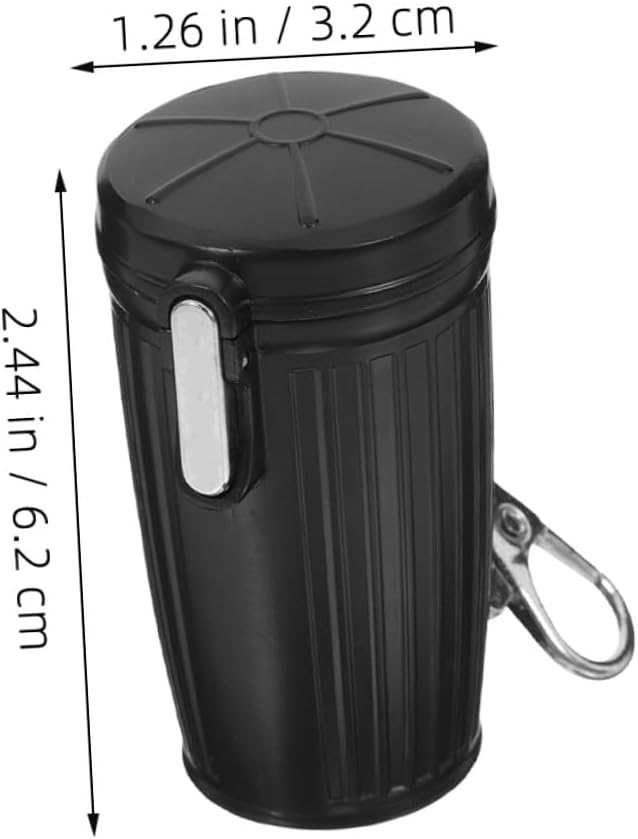 2pcs Portable Metal Ashtray with Lid Compact Smokeless Travel Ash Holder for Car Outdoor Pocket Use