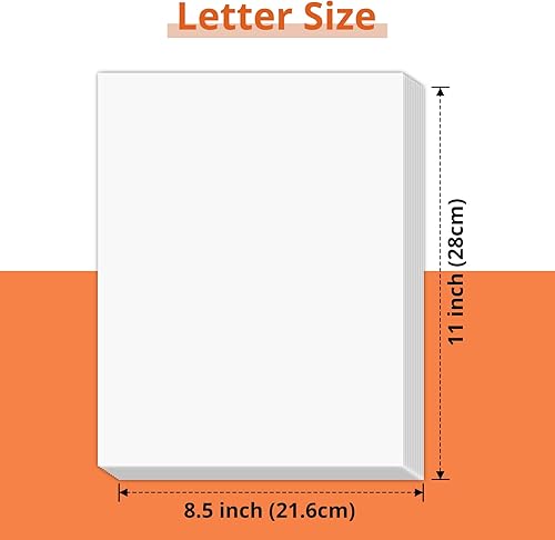 Miniatura 5 de HTVRONT Paquete de papel de cartulina blanca, 50 hojas de cartulina de 8.5 x 11 pulgadas, cartulina gruesa de 230 GSM para máquina Cricut, papel de