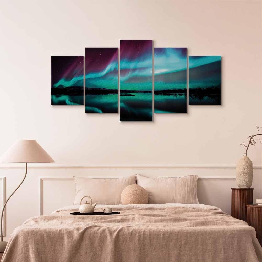 murando - Akustikbild Schallabsorber, 225x112 cm, 5-teilig, Schallschutz | Verbessert Raumakustik, reduziert Hall, ideal fürs Büro oder Wohnzimmer, hochwertige Verarbeitung, schnelle Montage, stilvoll