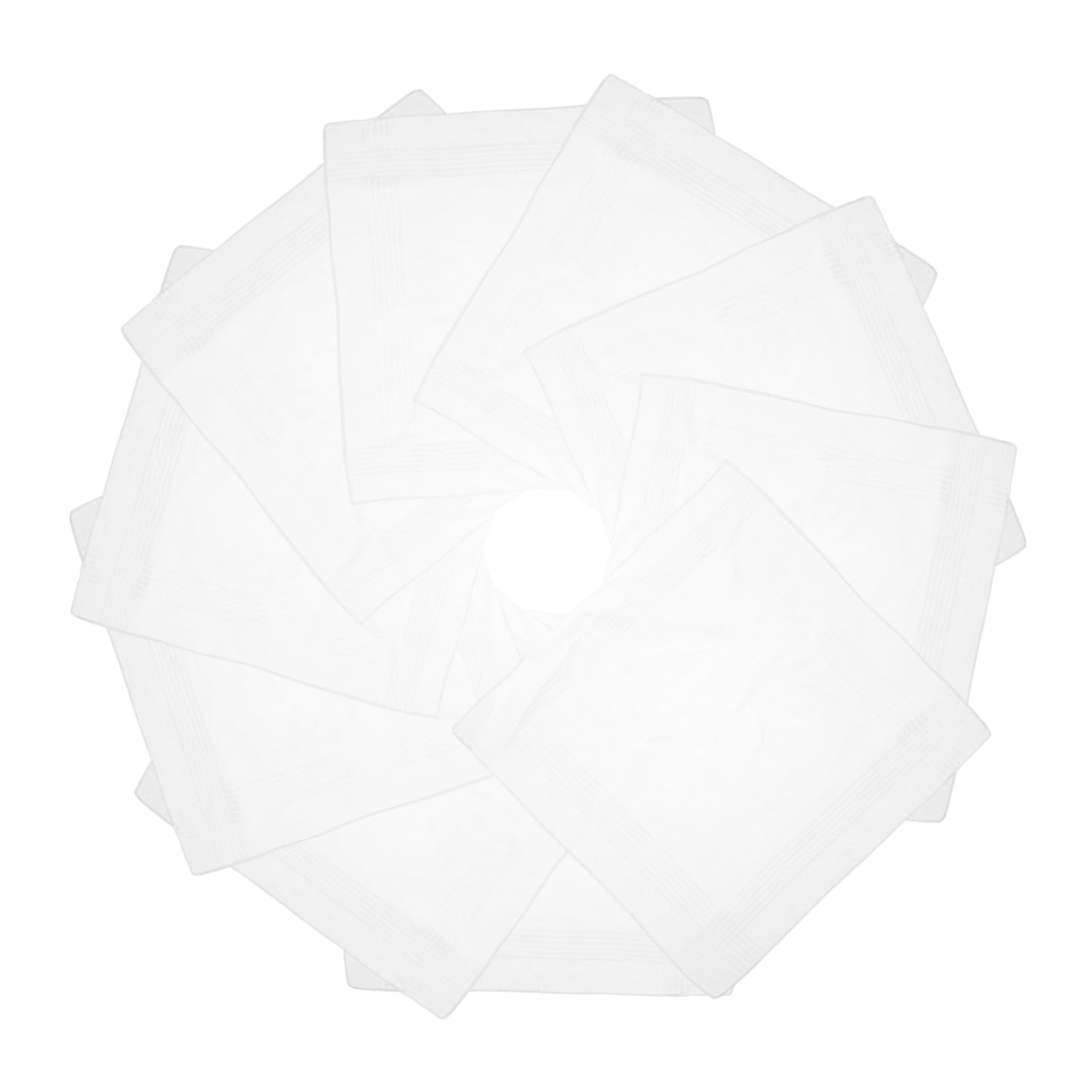 TOVINANNA Men Cotton Handkerchiefs White Washable Pocket Squares for Men Women for Tie Dye Painting and Rubbings Craftsmanship