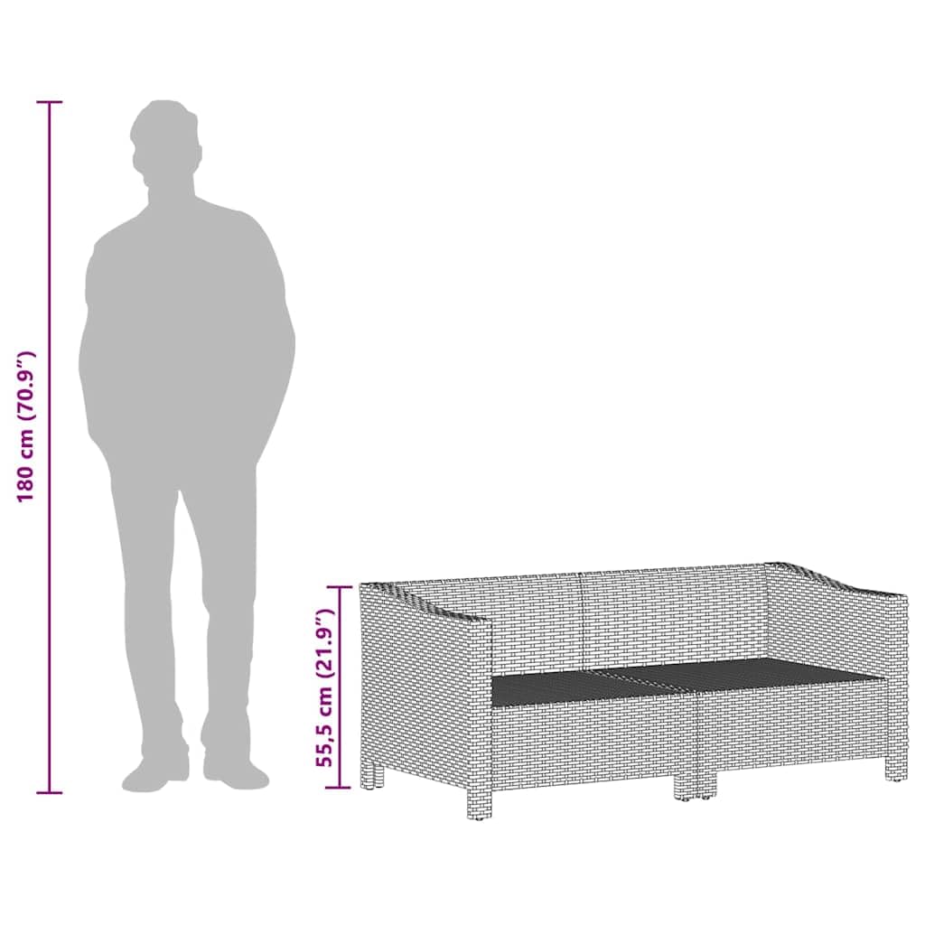 Polirattan odporny na warunki atmosferyczne nowoczesny design 16.2 szary