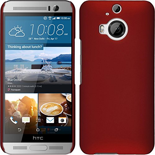 PhoneNatic Custodia Rigida Compatibile con HTC One M9 Plus - gommata Rosso - Cover + Pellicola Protettiva