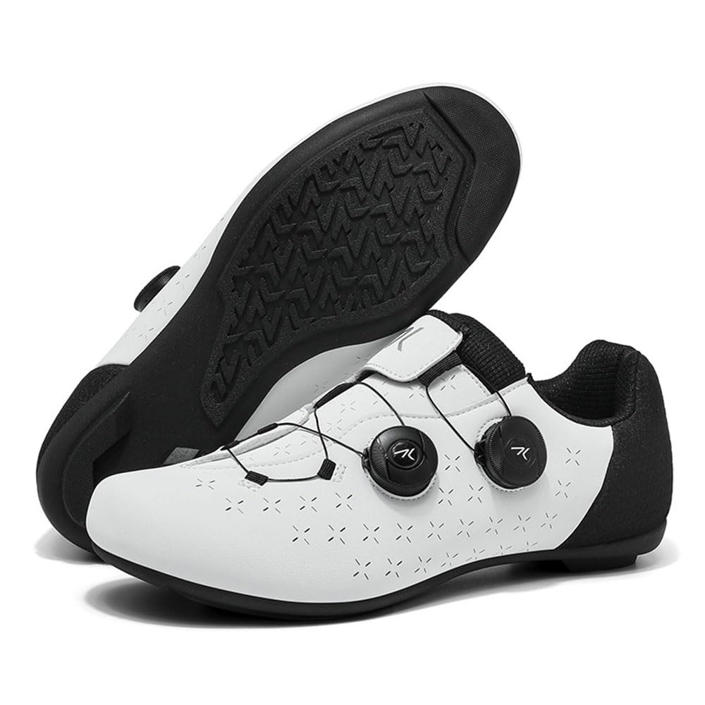Chaussure VTT Homme sans Taquet, Chaussures Vélo Route Cyclisme Homme et Femme, Semelle Caoutchouc Antidérapante Dure, sans Lacets, 37-48 EU