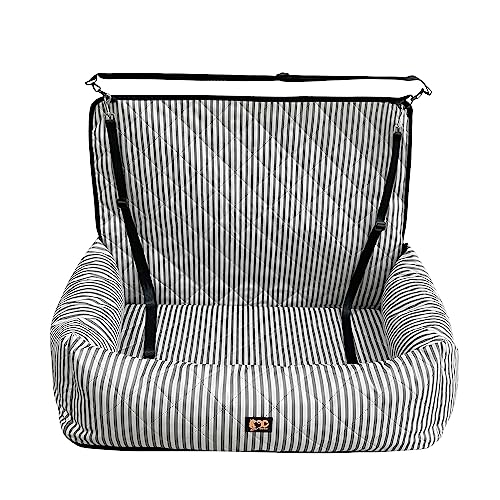 Dog Car Seat for Small and Medium Dogs, Booster Seat Sofa Pet Bed, Portable Car Travel Carrier Bed (Large)
