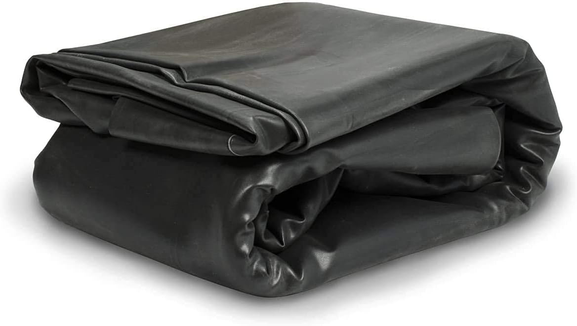 DEWAN SONS 40000 Liter HDPE Membrane Reinforced 550 GSM Rubber Heavy Sheet - Fish Pond Liner Garden Pools(Black, 20 ft x 10 ft)