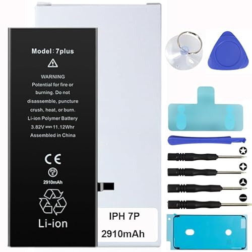 Battery Kit for iPhones Includes Waterproof Sticker, Battery Stickers, MAGNETIC Tools【12 Month Warranty】 (iPhone 7 Plus)