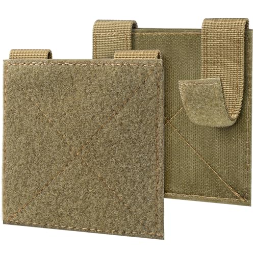 Pitozer Molle Patch Panel,2/4 Pcs Tactical Hook&Loop Adapter Panel Morale