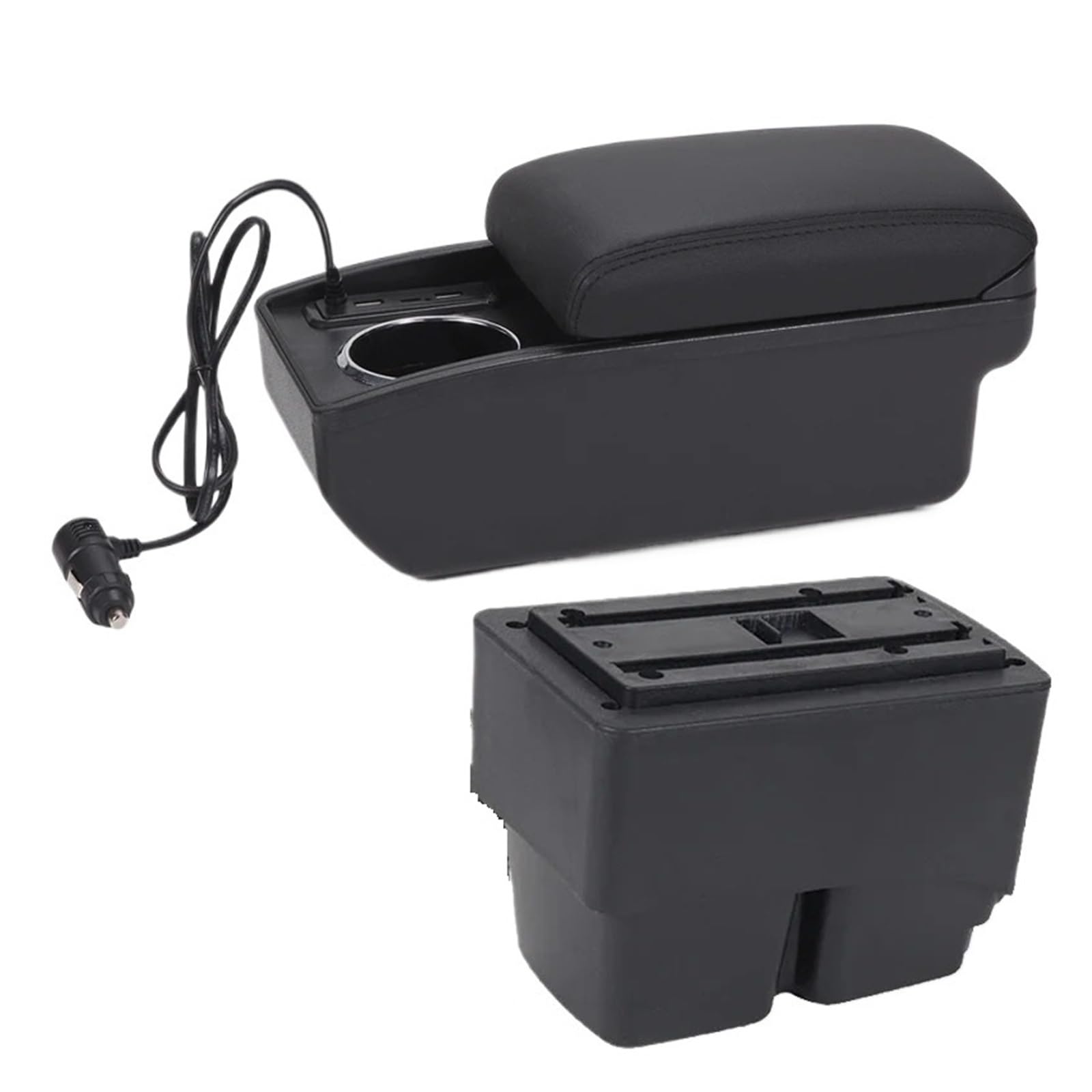 UMDJJU For Fiesta MK7 2009-2017 Storage Box Interior Details Car Accessories Car Centre Console Armrest Box(A2 Fast charging)