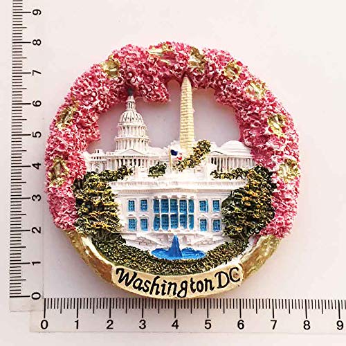 Imán Decorativo Redondo Washington DC 8x8 cm miniatura 5