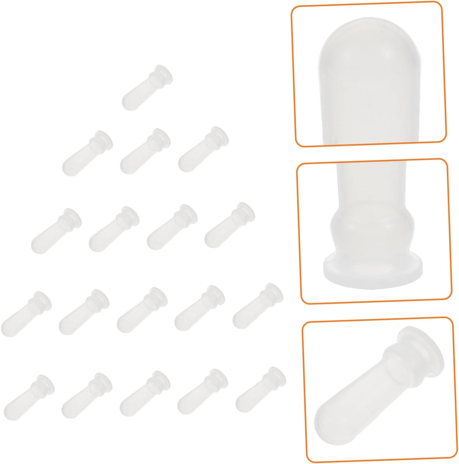 40pcs Rabbit Bunny Pacifiers Silicone Nurser Teats for Cat Milk Kitten Supplies Small Rabbit Nipples