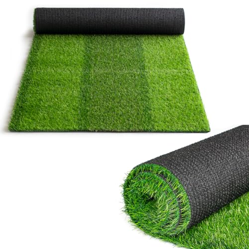 Artificial Grass Outdoor Rug Customized Size Zebra Stripe Runner ...