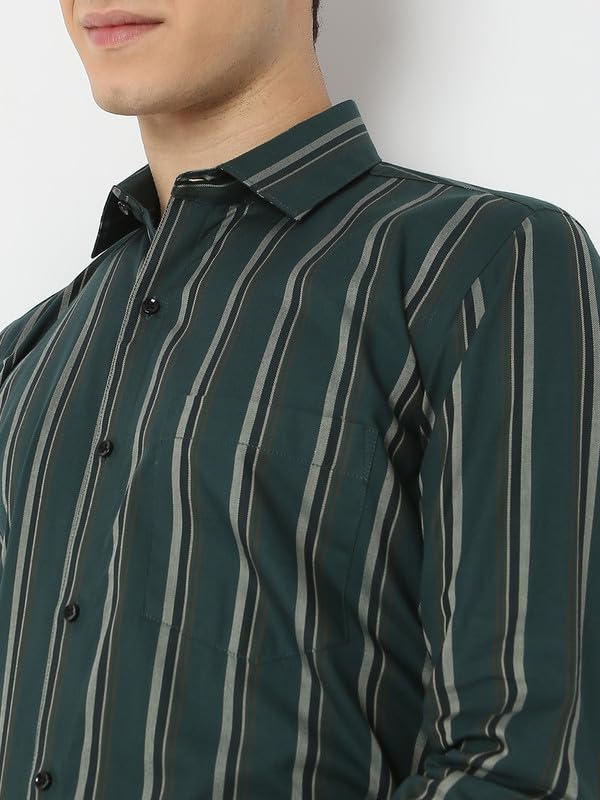 Image of Men's Striped Cotton Formal Shirt