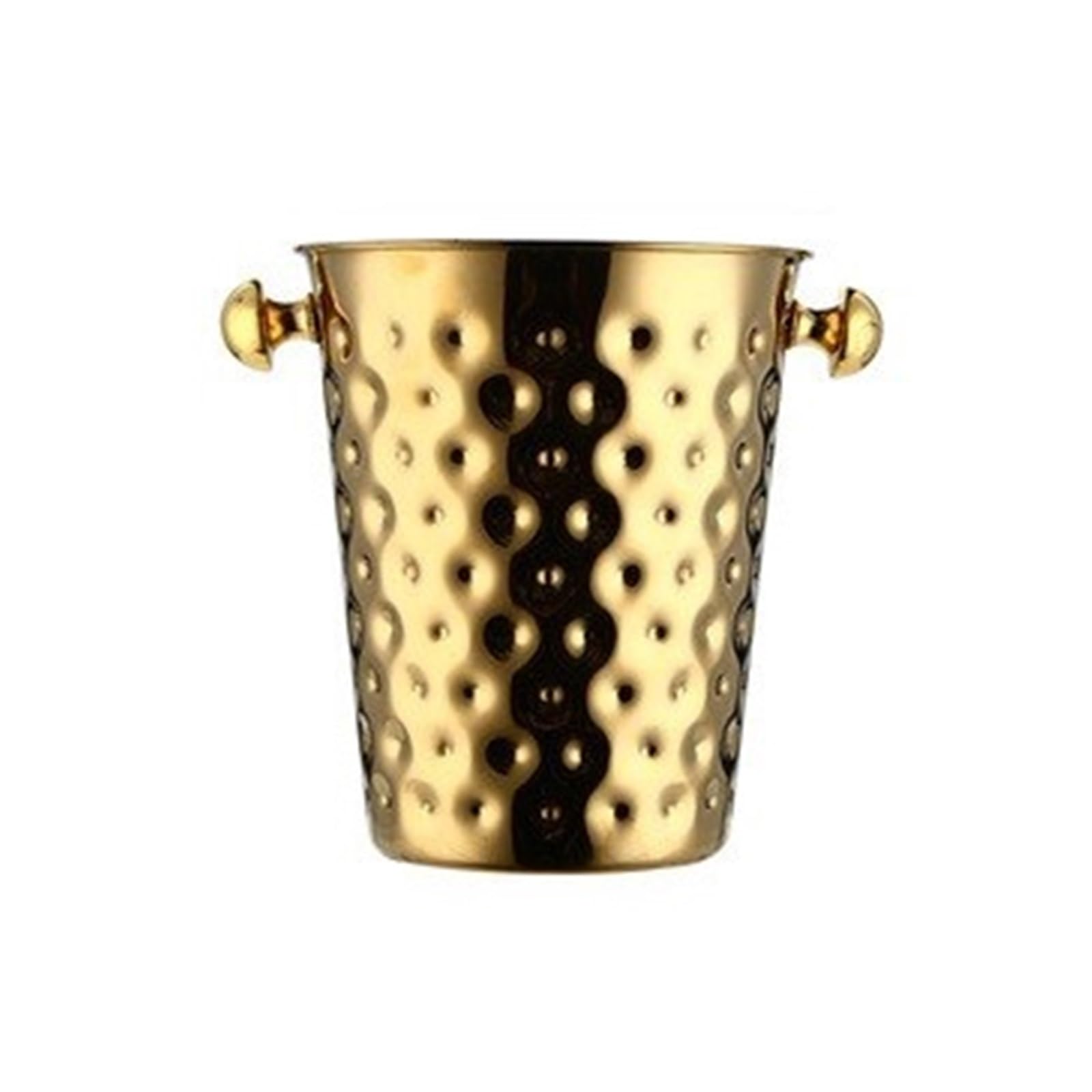 Cubo de Hielo Cubo de Hielo Grueso Acero Inoxidable con asa, Ideal for Bar en casa, for Enfriar Cerveza, champán y Vino Cubo de Hielo frío para Barra(Gold)