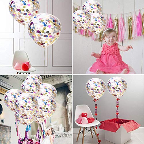 Image of Party Propz BIRTHDAY CONFETTI BALLOONS SET OF 10 /BIRTHDAY DECORATION /CHRISTMAS DECORATION /NEW YEAR DECORATION /BABY SHOWER DECORATION