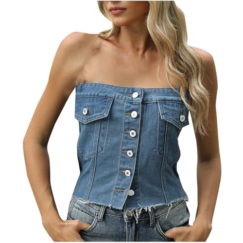 HYKE 【新品未使用】DENIM STRAPLESS TOP DENIM STRAPLESS TOP-デニムストラップレストップ-HYKE（ハイク