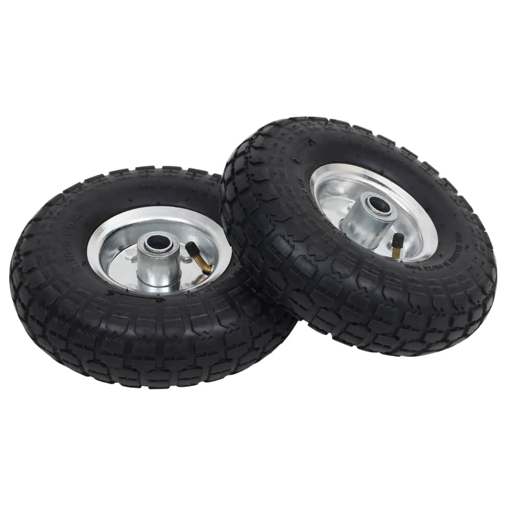 vidaXL 2x Sack Truck Wheel Rubber 4.10/3.50-4 (260x83) Cart Wagon Trolley Tyre