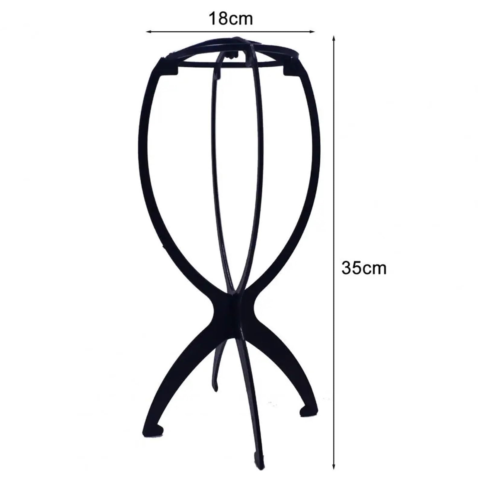 4 Stück Kunststoff-Perückenständer, zusammenklappbar, einfache Montage, tragbar, for Reisen, Perückenkopf, Haarteile, Kopfbedeckung, Haar-Styling, Trocknen, Display-Halter Für Kosmetologie(Blue)