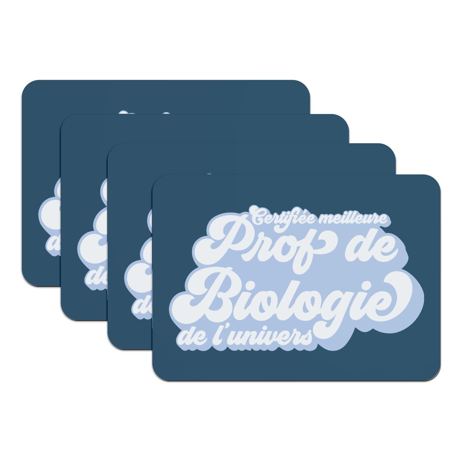 Sets de table bleu idée cadeau originale pour la meilleure prof de biologie