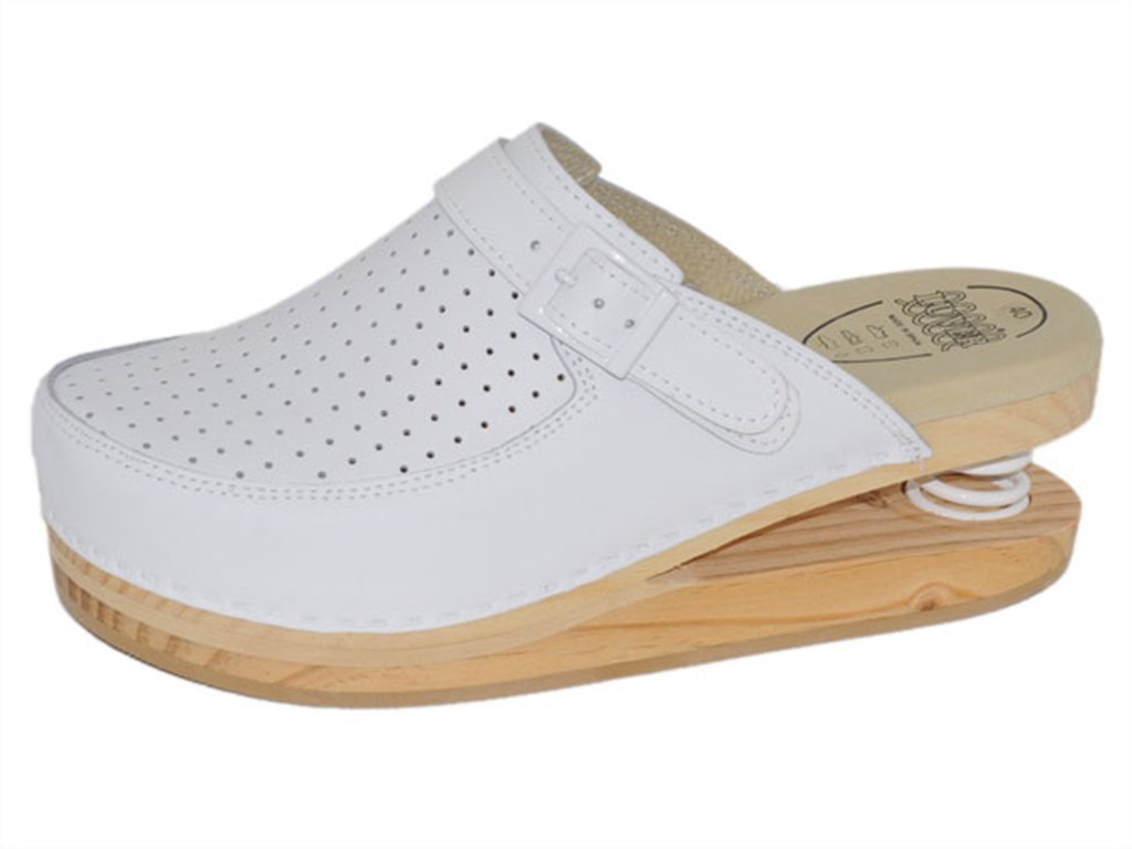 LUVER CLGJR120W - Zuecos para mujer, color blanco