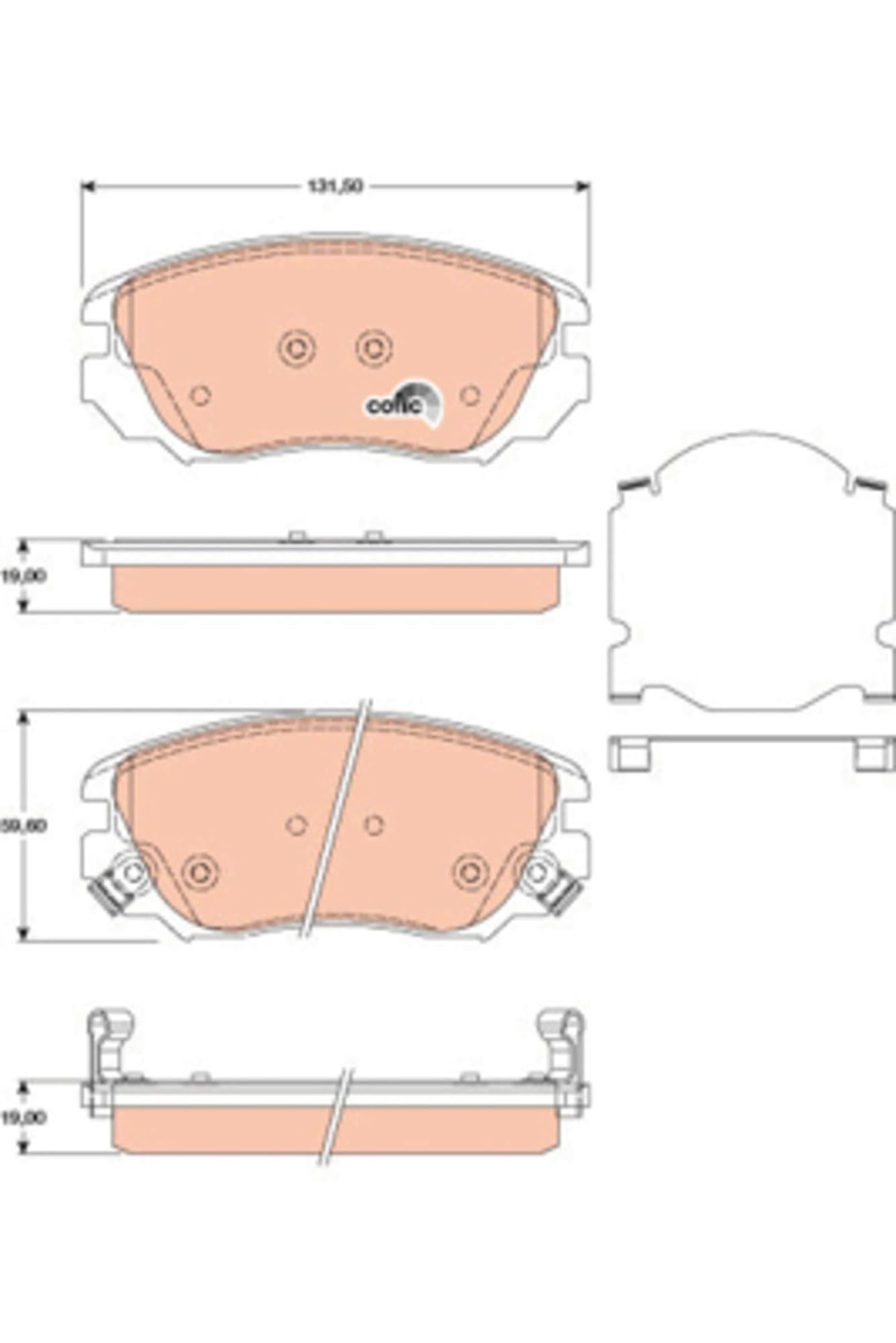 TRW Fren Balatası Ön Opel Insignia A 1.6 08-17, 1.6 T 08-17, Saab 9-5 1.6-2.0 T 10-12, 2.0 T Xwd 10-12 GDB1782