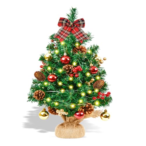 Kleiner Künstlicher Weihnachtsbaum mit LED-Beleuchtung 60 cm...