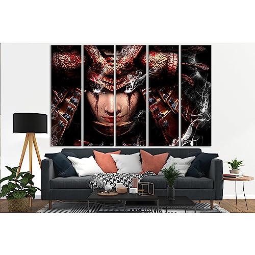 Cuadro de mujer Samurai para decorar salones modernos con arte zen