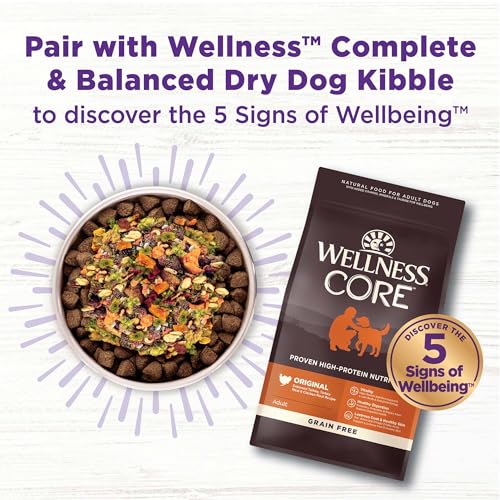 Image of Wellness Bowl Boosters Immune Health Dog Food Topper with Freeze Dried Pieces for Small, Medium, and Large Breeds, Grain Free, Natural, Plant Based, 4 oz Bag