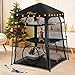 Automatic Pop-Up Cat Enclosure|3-Tier Cat Tent|Cage|Outdoor Catio with Patent,Breathable Portable & Foldable, Stable Structure for Indoor/Outdoor, Free Teaser Wand,Friendly Connectable playpen-Black