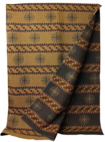 Plaid jacquard 100 % laine contre le froid hivernal et les courants d'air