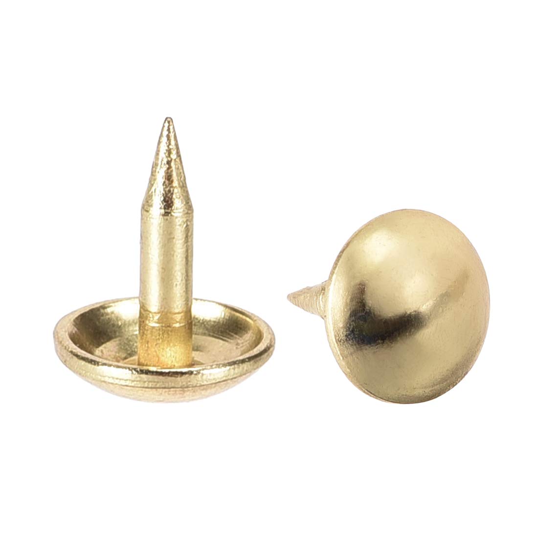 Uxcell 100pcs Gold Upholstery Nail Heads - 8mm Round Decorative Tacks For Furniture & DIY (10mm Tall) - View #6