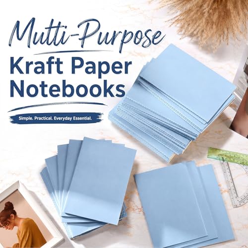 Image of Mimorou 100 Pcs A5 Journals Notebooks Bulk,Light Blue,Unlined