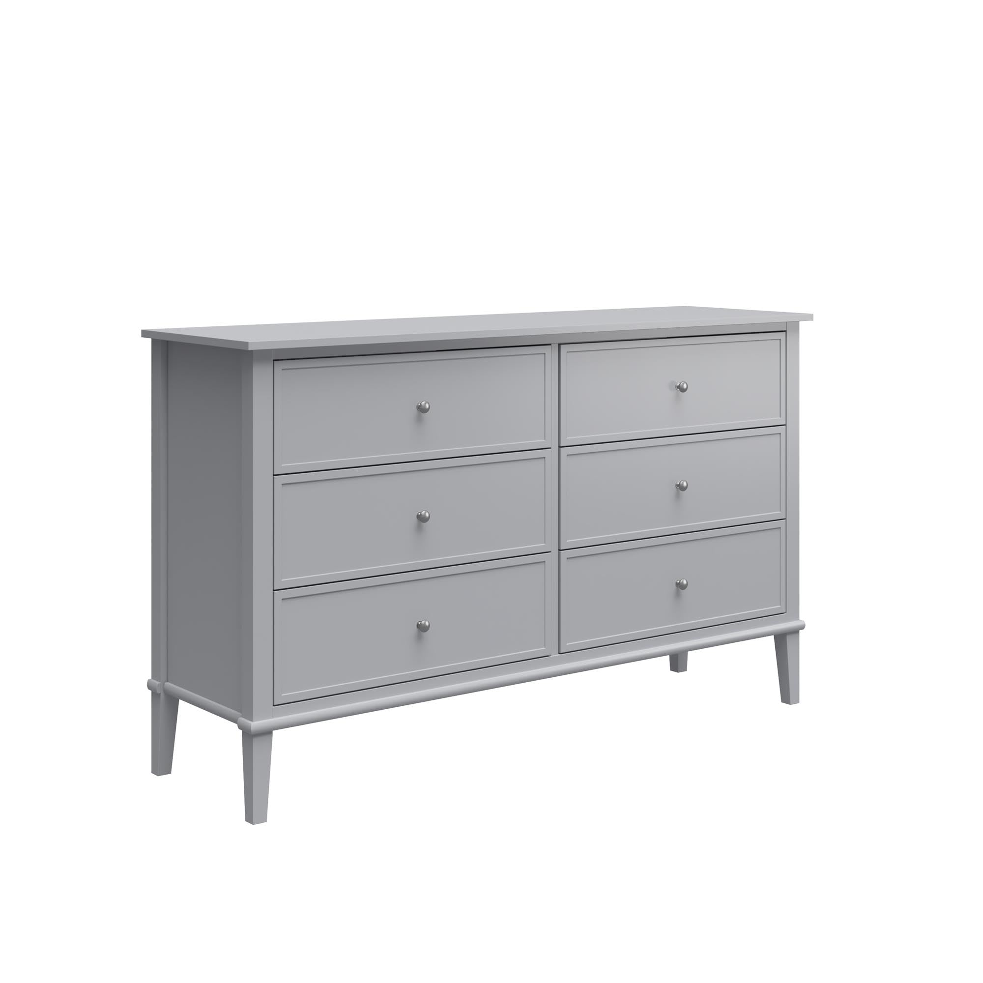 Dorel Home Furnishings Franklin 6 Drawer Dresser Gray, 41x141x85cm (DxWxH)