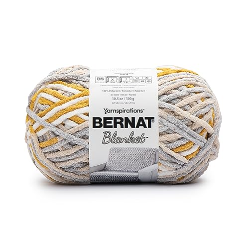 Image of Bernat Blanket BB Grellow Yarn - 2 Pack of 10.5oz /300g - Polyester - #6 Super Bulky - 220 Yards - Knitting & Crochet