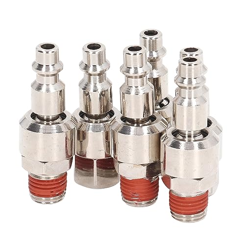 HappyFit 6PCS Conectores de mangueira de ar de aço inoxidável 1/4in-18 NPT rosca fêmea macho acessór