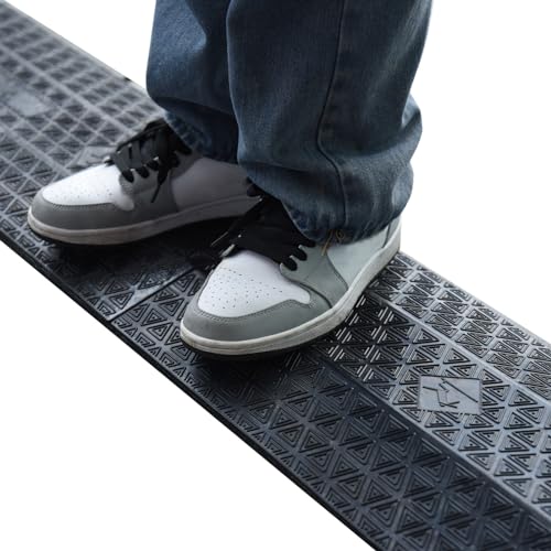 Image of 2 Pack Heavy Duty 40 inch Rubber Drop Over Cable Cover Floor Cord Cover Hose Protector Ramp for Home Office Warehouse (Large-2 piece)
