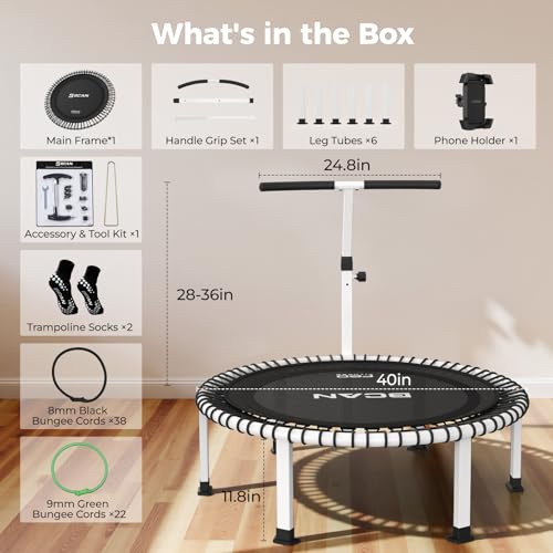 BCAN BT4 Soft Land Pro Adult Bungee Rebounder Trampoline Handle|FED Fitness - image 9